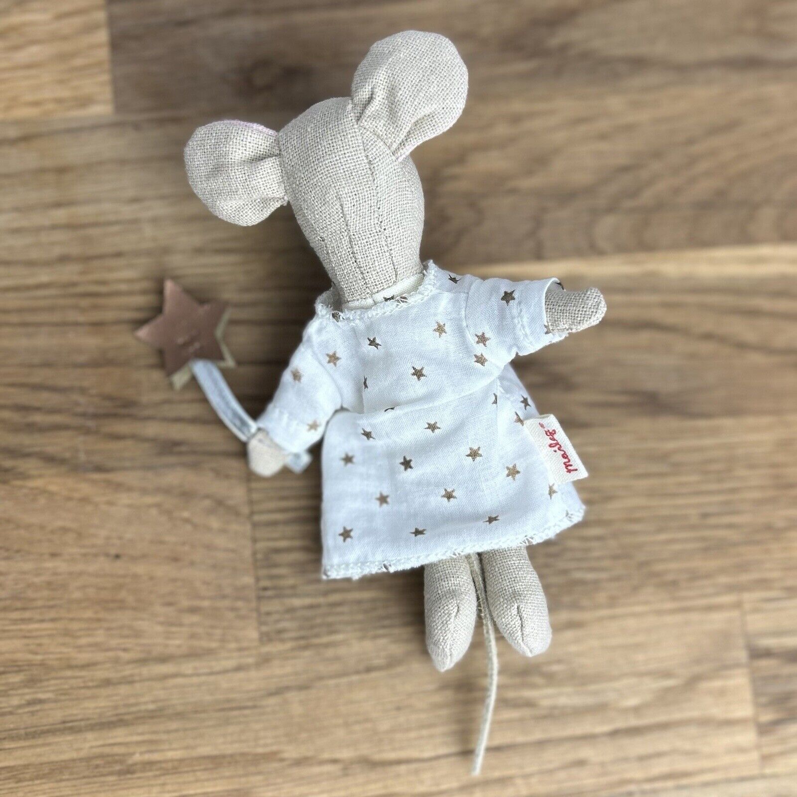 Maileg Tooth Fairy Mouse - Retired 2015 Winter - White Star Fiary 16-3789-00