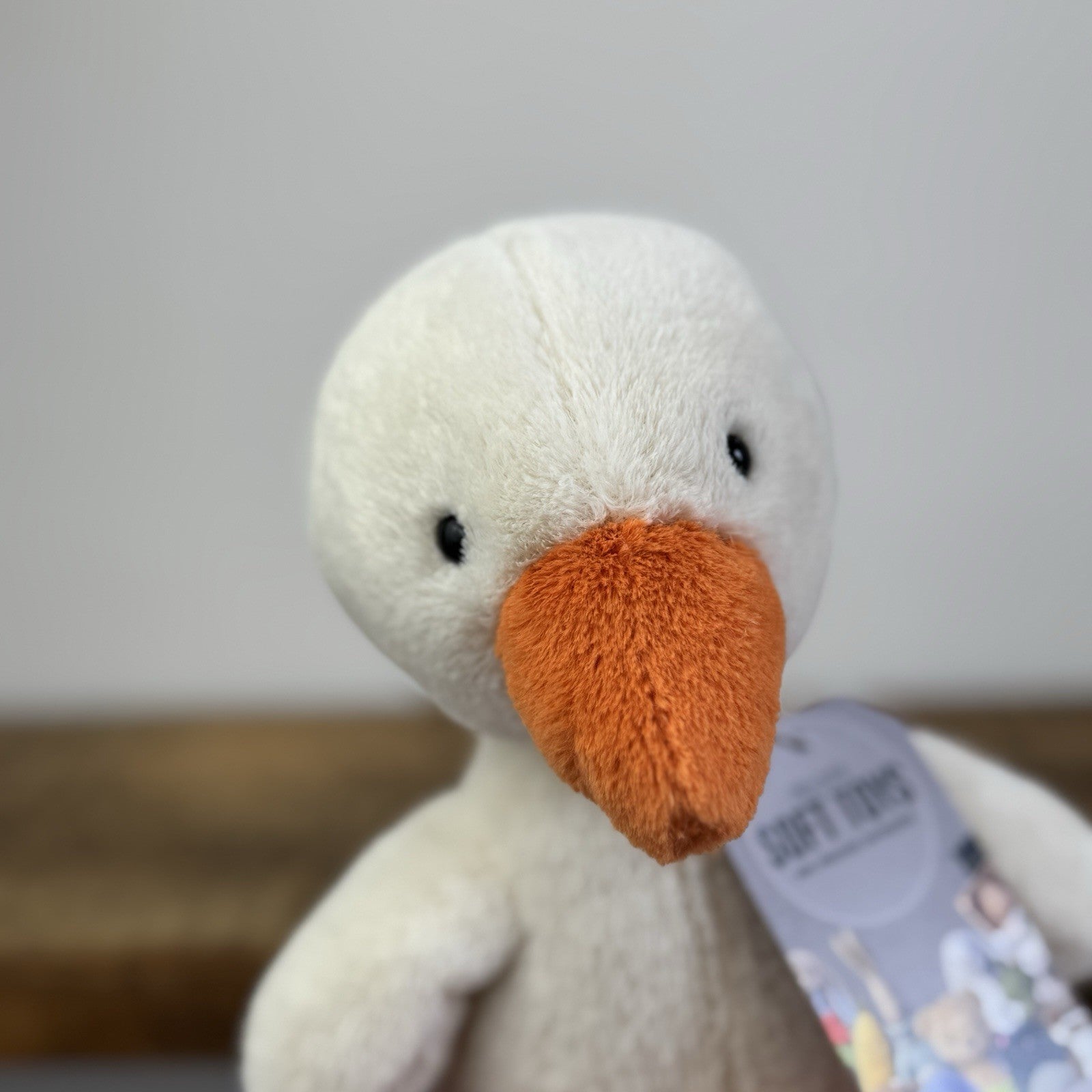 Jellycat Nimbus Duck - Small Short Fur Cream Duckling Soft Toy Retired 10"