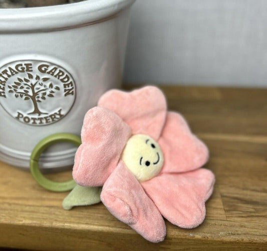 Jellycat Fleury Petunia Jitter - Jellycat Sensory Flower Toy - Crinkles/rattle