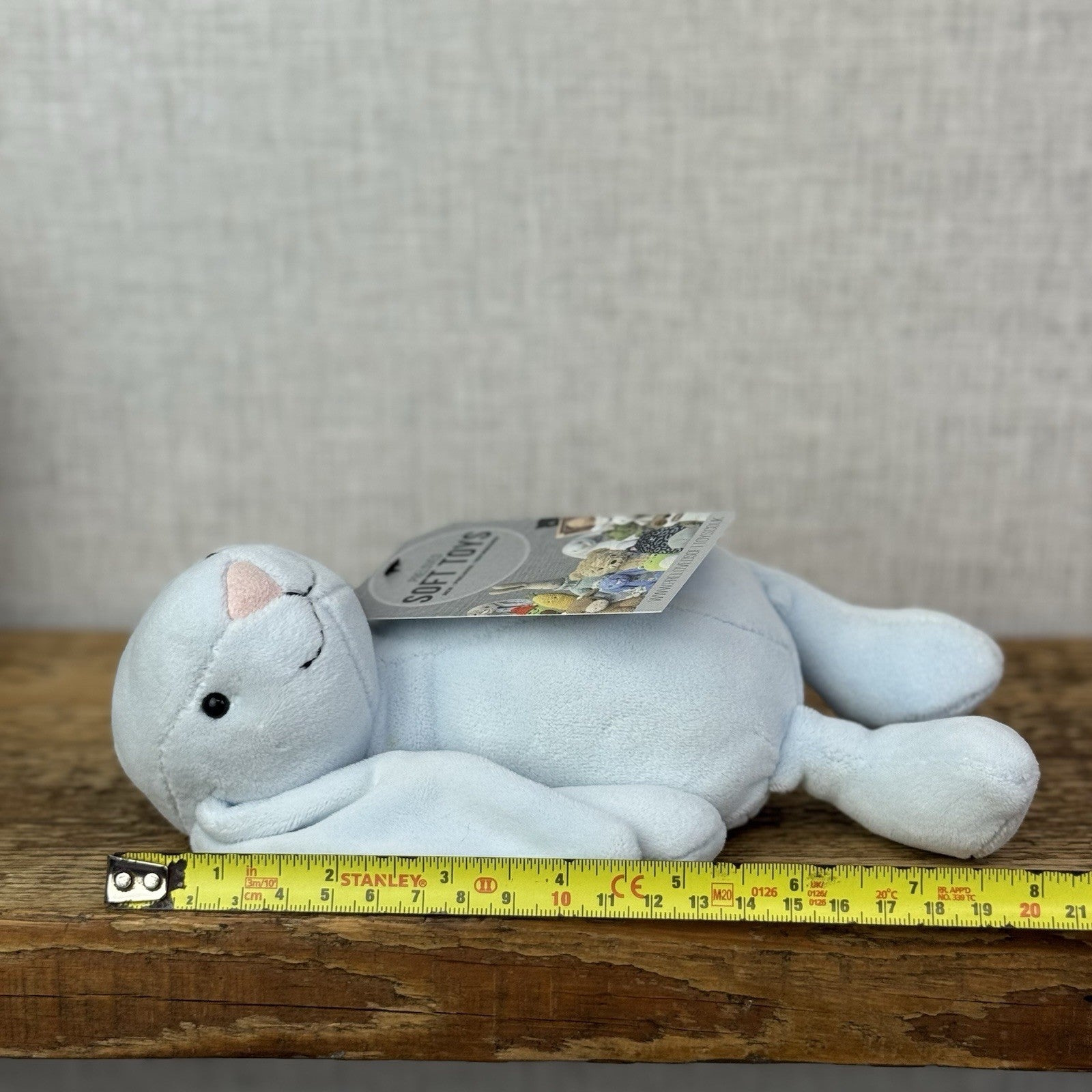 Jellycat My First Bunny Blue - Baby Soft Baby Rabbit Toy Velour Beanie Beige 8”