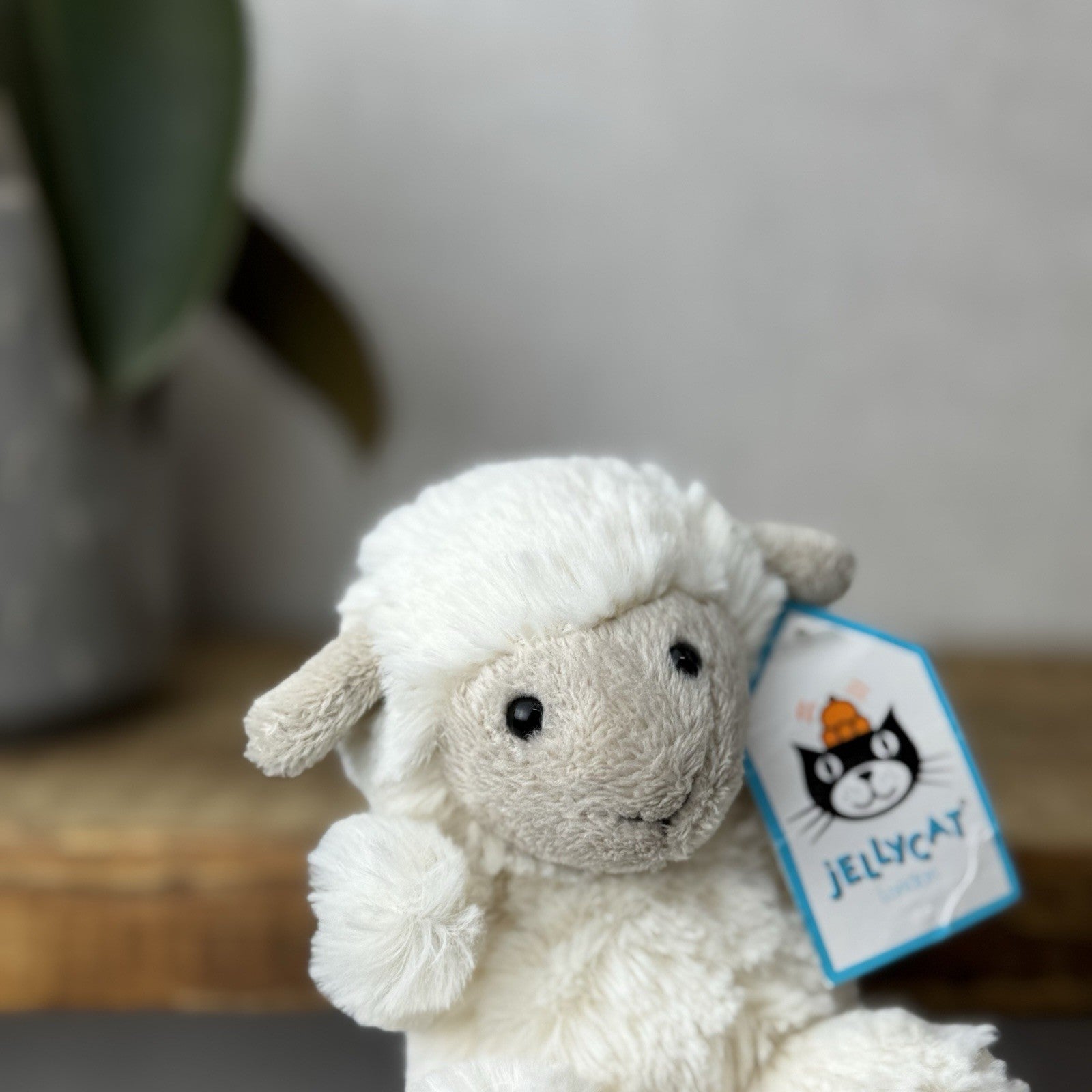 Jellycat Baby Poppet Sheep Tiny Poppet Vintage Lamb Mini Beanie With Tags 4”