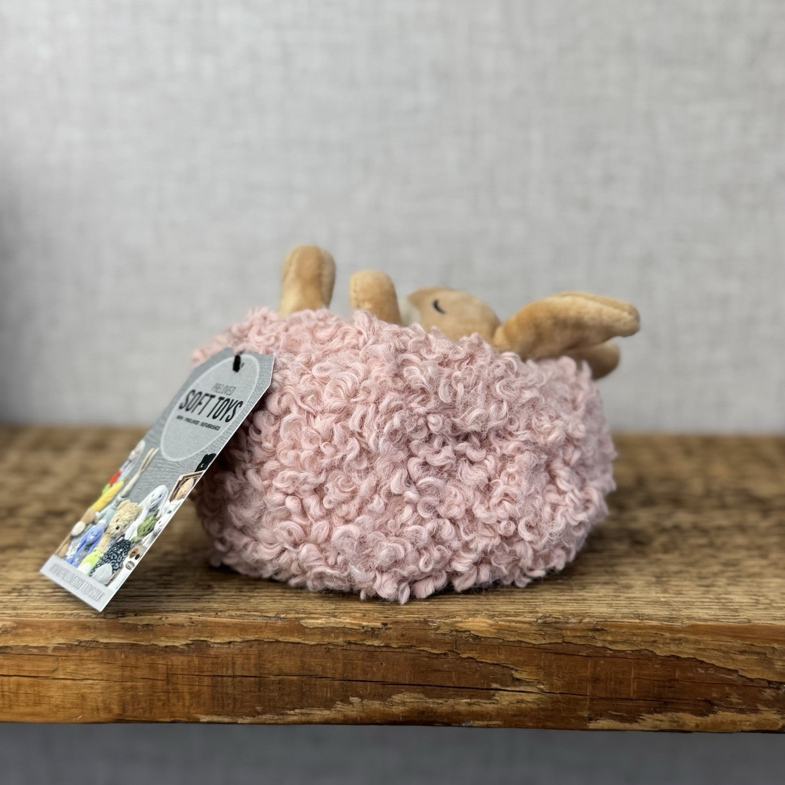 Jellycat Hibernating Bunny- Baby Sleeping Rabbit & Nest Soft Toy Plush Cute 5”