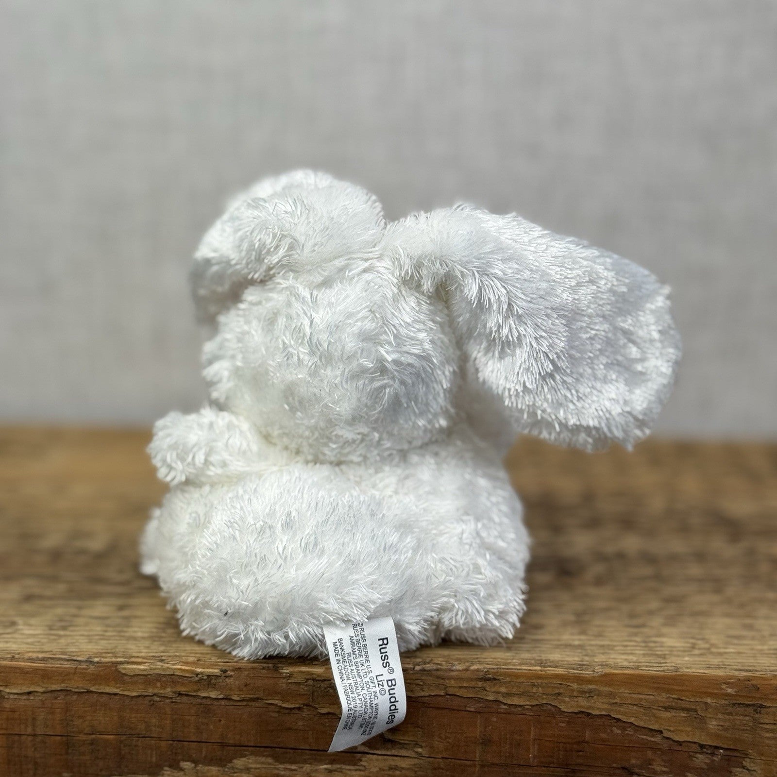 Russ Berrie Luvvies - Liz Bunny Beanie - Pudding Beanie Soft Toy Tiny 4”