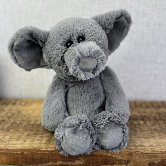 TY Ella Elephant Grey 2017 Soft Grey Plush - Medium Beanie Elephant Cute NWOT