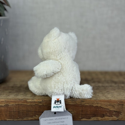 Jellycat Baby Poppet Cream Cat - Tiny Cream Mini Cat Kitten Soft Toy 4"