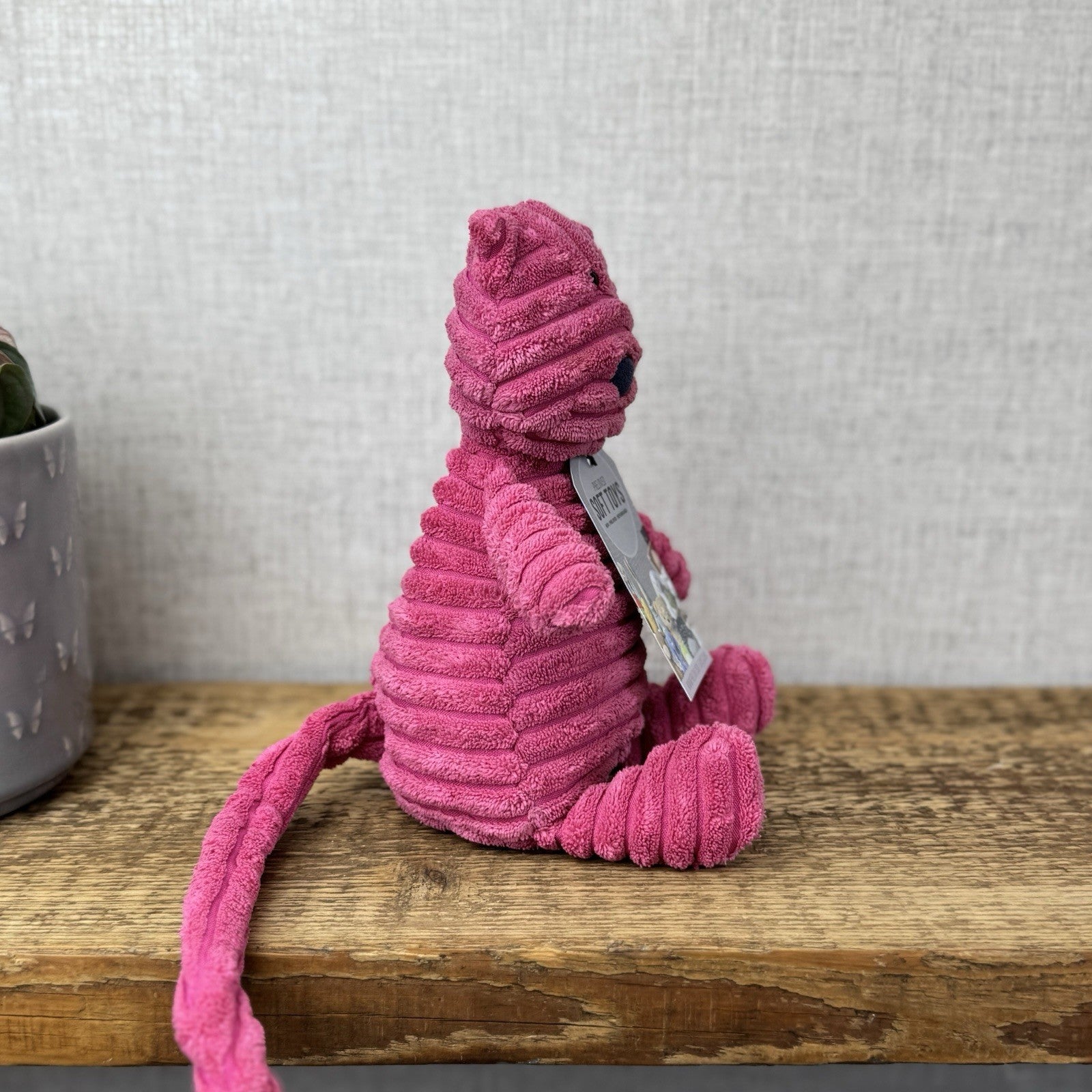 Jellycat Small Cordy Roy Cat Kitten Pink - Pink Beanie Corduroy Soft Toy Cat 8"