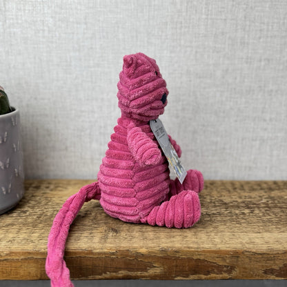 Jellycat Small Cordy Roy Cat Kitten Pink - Pink Beanie Corduroy Soft Toy Cat 8"