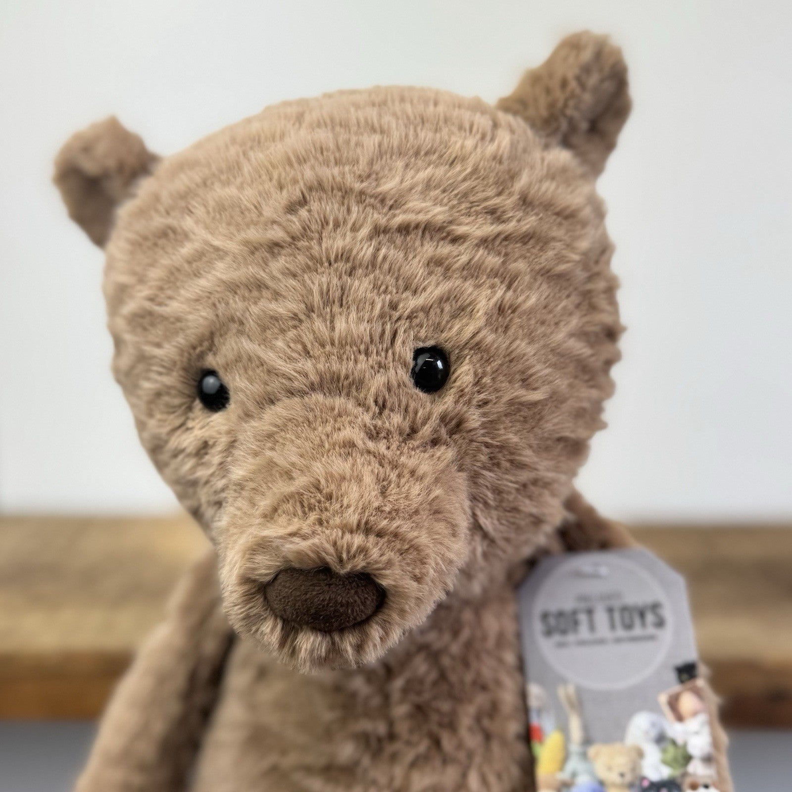 Jellycat Large Cocoa Bear - Large Brown Textured Retired Bear 16"