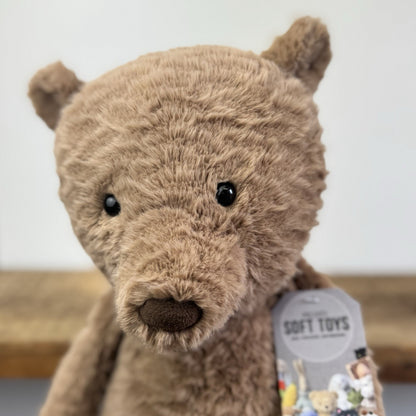 Jellycat Large Cocoa Bear - Large Brown Textured Retired Bear 16"