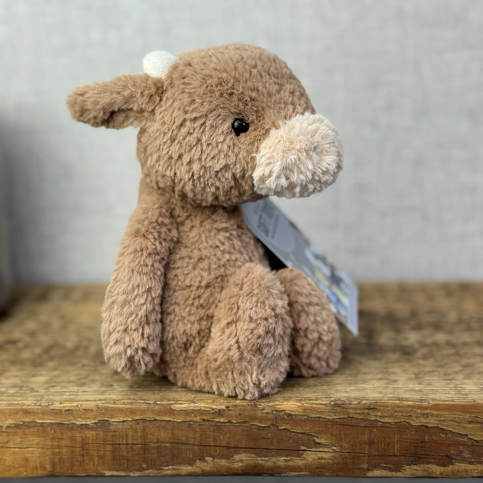 Jellycat Tumbletuft Cow - Small Brown Highland Cow Beanie Soft Toy Retired 8”