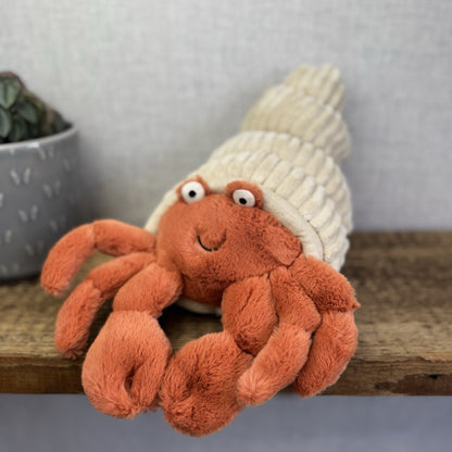 Jellycat Herman Hermit Crab - Large Crab In Shell Soft Toy Beanie Plush 12"