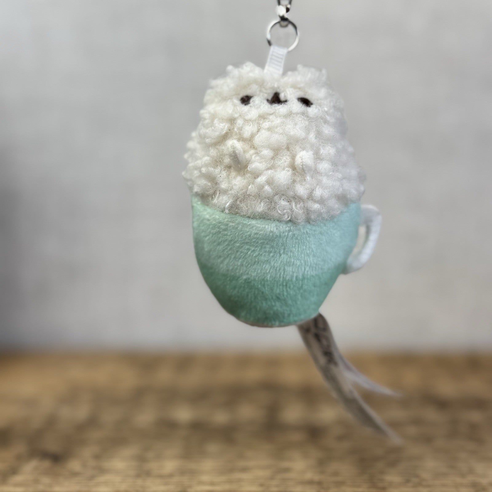 Gund Pusheen Cat Keyring - Stormy Latte Matcha Keyring Cafte Cat NWOT 