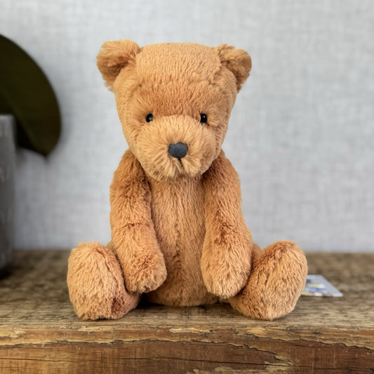 Jellycat Small Ginger Bear - Small Bear Ginger/Orange Bear Plush Beanie 8"