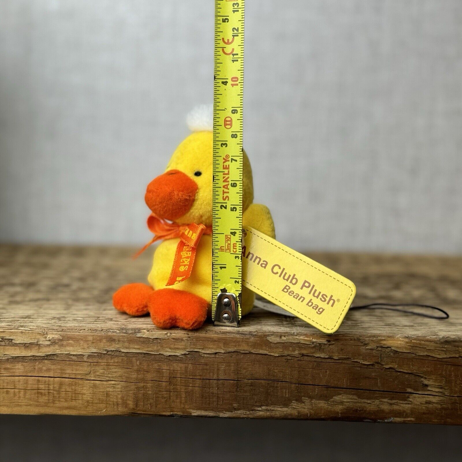 Anna Club Plush Beanie Duck - Tiny Beanie Duck Hanging New With Tags - Vintage 