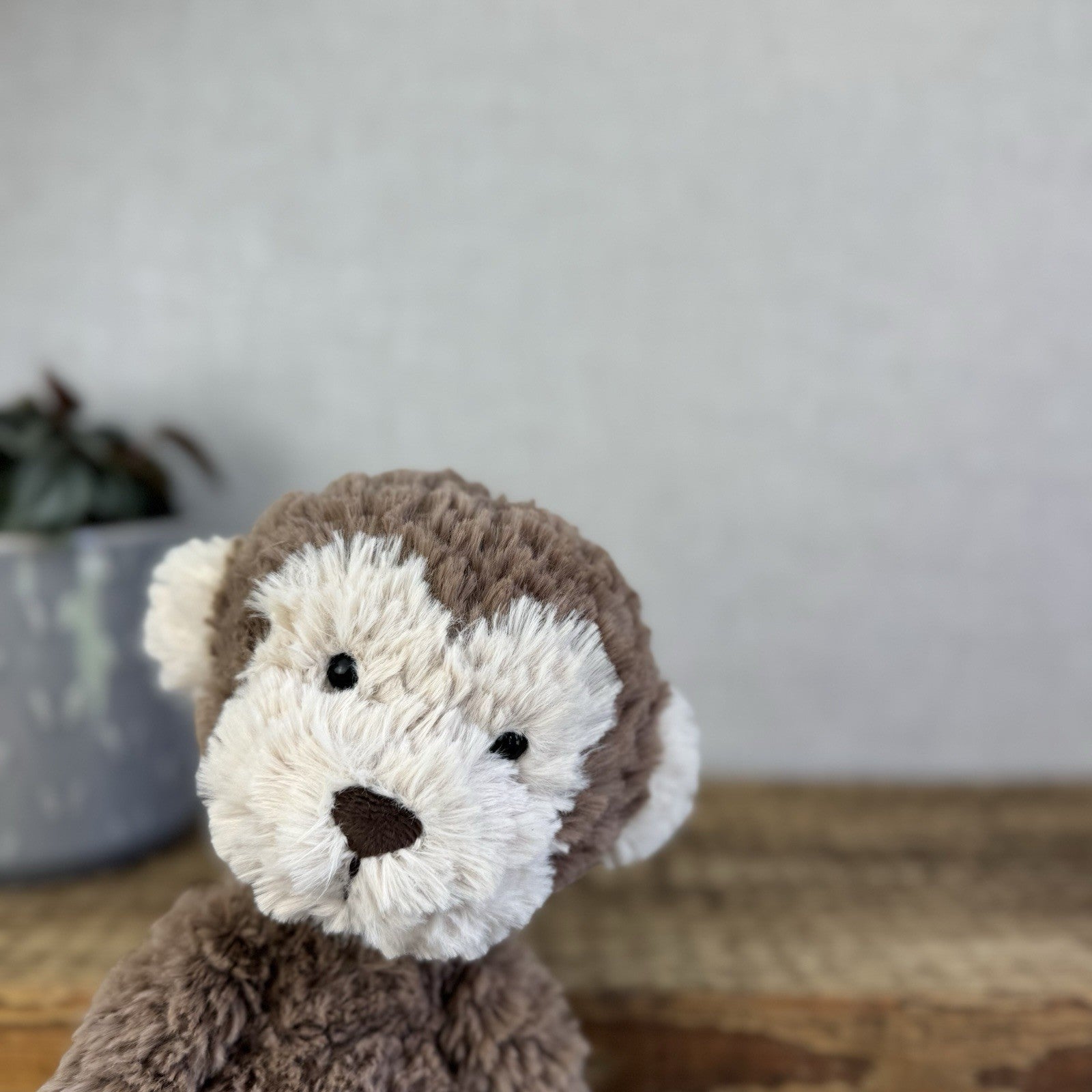 Jellycat Smuffle Monkey - Retired Beanie Monkey Light Brown 14" (#2)
