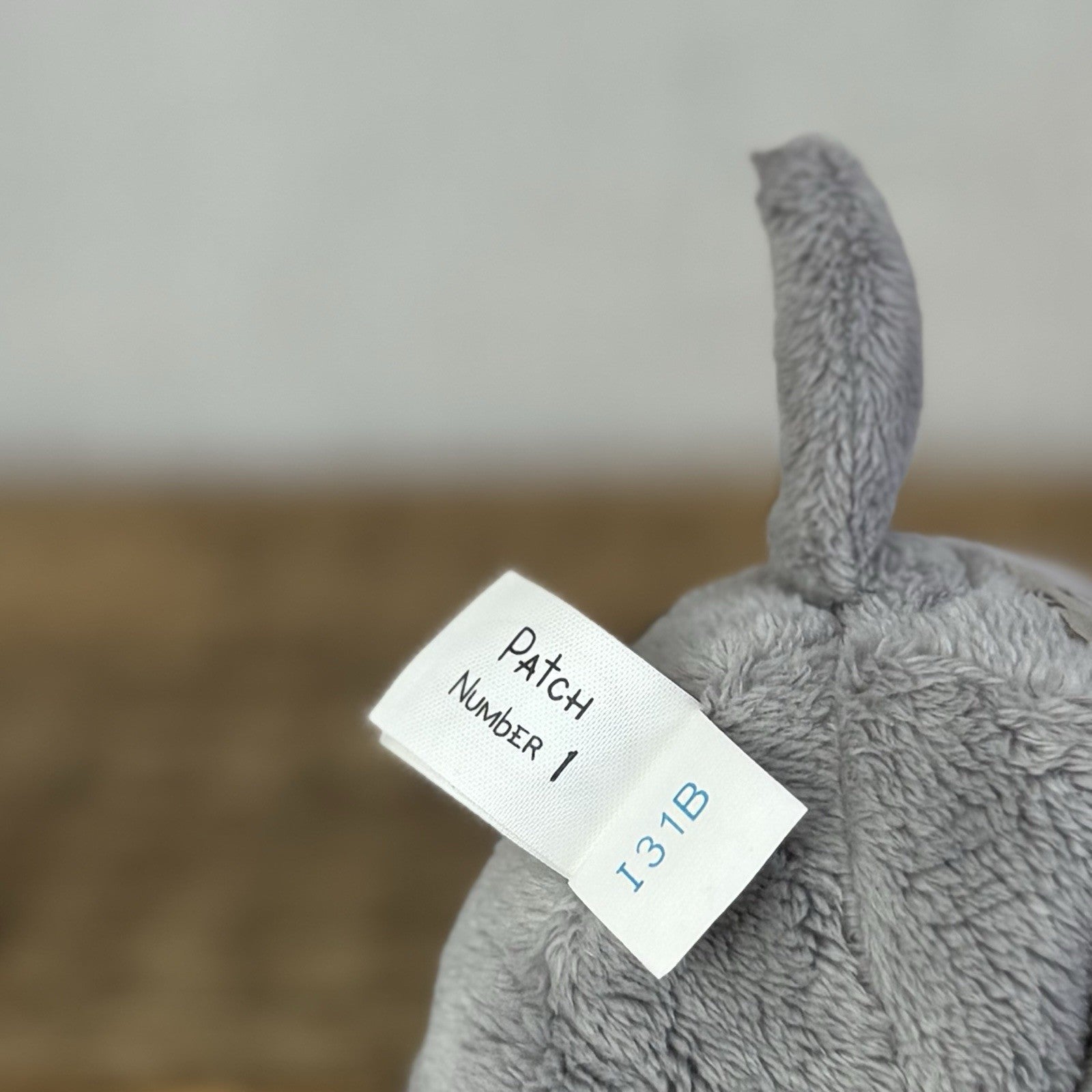 Blue Nose Friends Patch #1 - Grey Blue Nose Dog Soft Toy Beanie Mini 5"