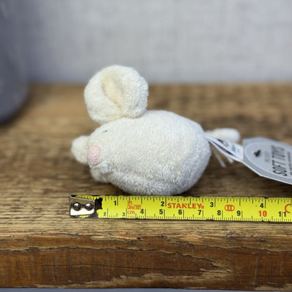Jellycat Pip Mouse - Miniature Cream/White Mouse Mice Vintage Rare Retired 4"