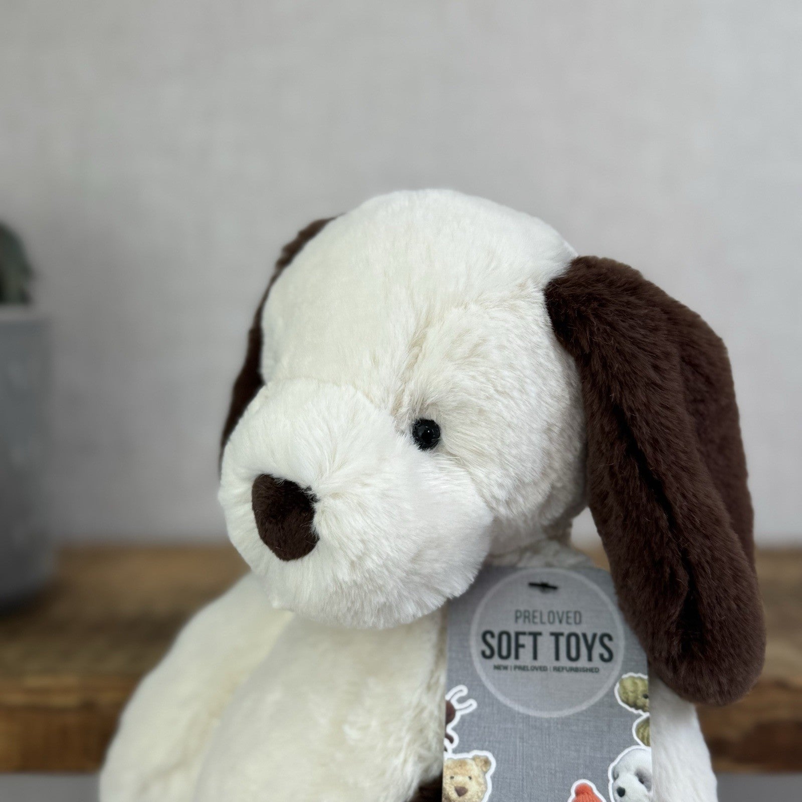 Jellycat Medium Puffles Dog Puppy - Super Soft Puppy Dog Medium Retired 12”