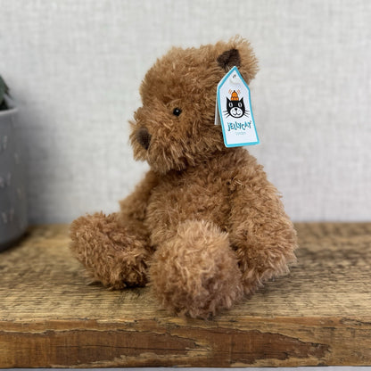 Jellycat Medium Cinnamon Bear - Brown Fuzzy Bear Beanie Retired Rare With Tags