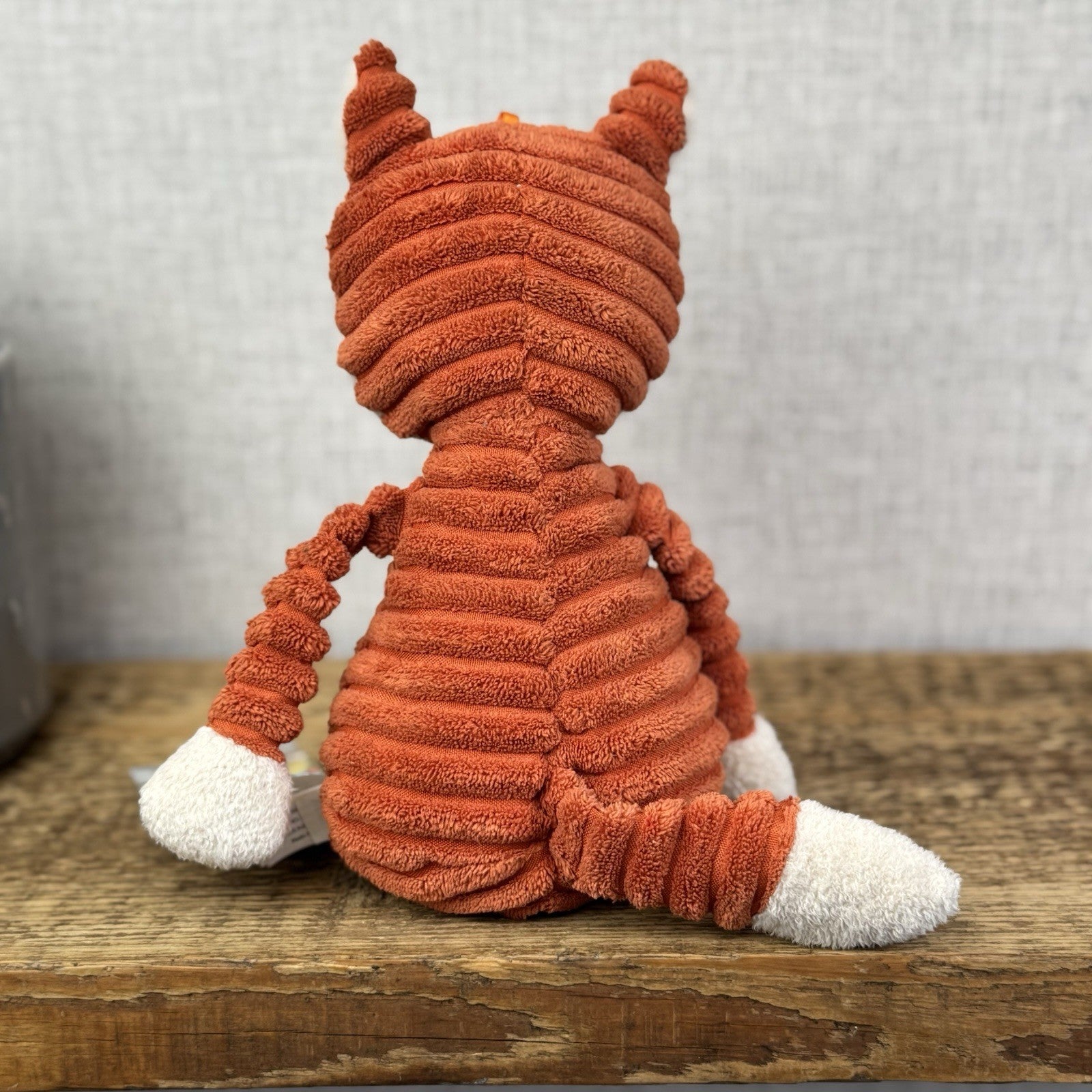 Jellycat Baby Cordy Roy Fox Soft Toy Beanie - Red Fox Corduroy Plush Beanie 12"
