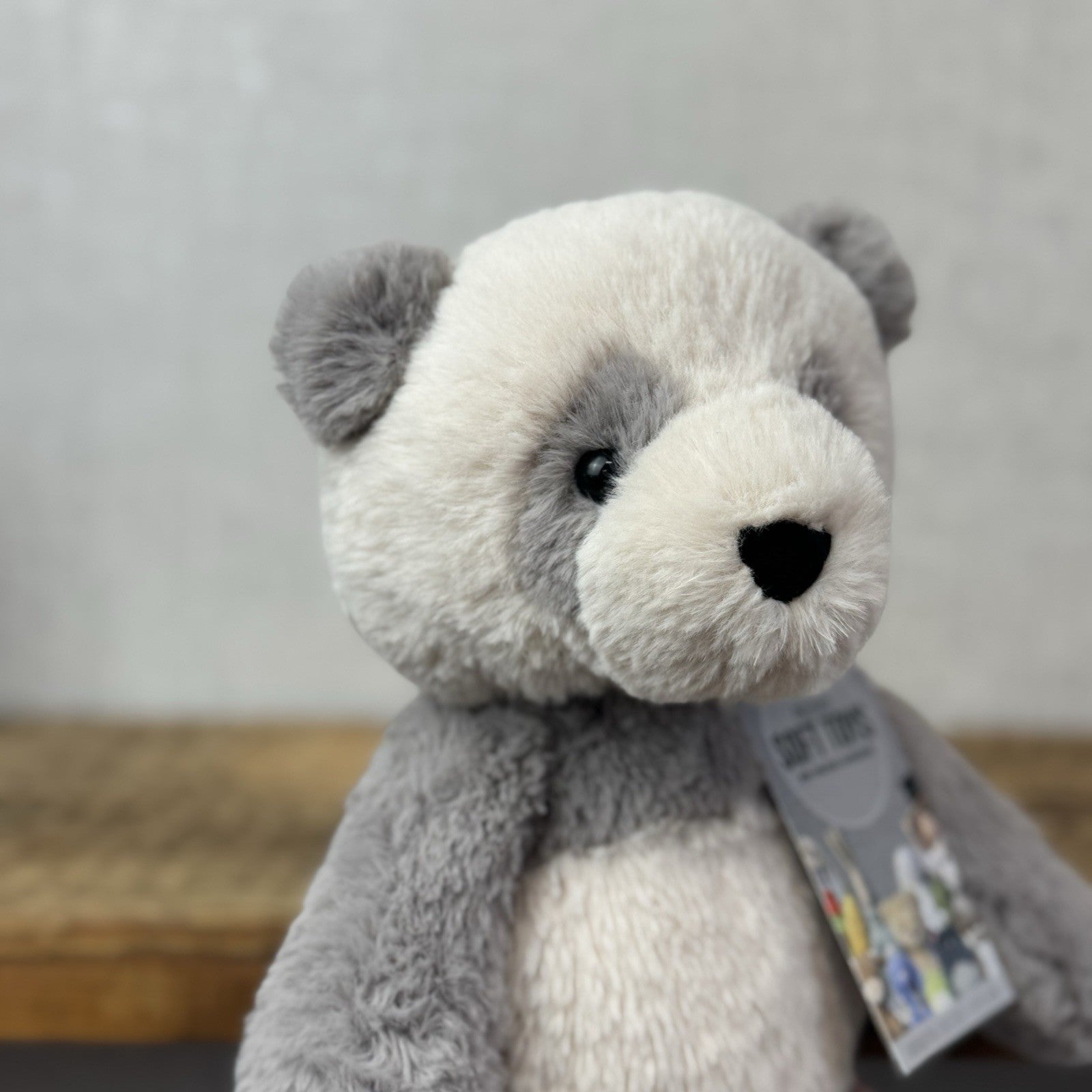 Jellycat Medium Buckley Panda - Snugglet Panda - Grey & White Panda (#2)