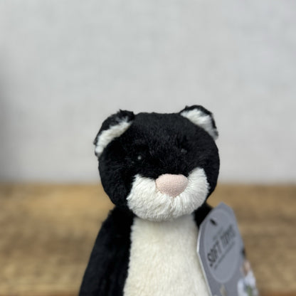 Jellycat Small Bashful Tuxedo Cat - Black/White Cat Retired Kitty Cat 8” Rare