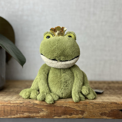 Jellycat Small Felipe Frog Prince - Little Frog In Crown Retired Frog Small 6”
