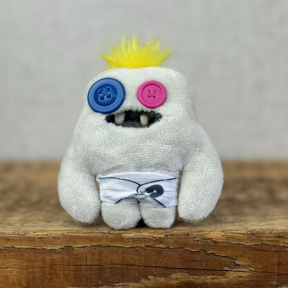 Fuggler Baby Fugg Series 3 Baby Sasquoosh White Button Eyes With Diaper Mini
