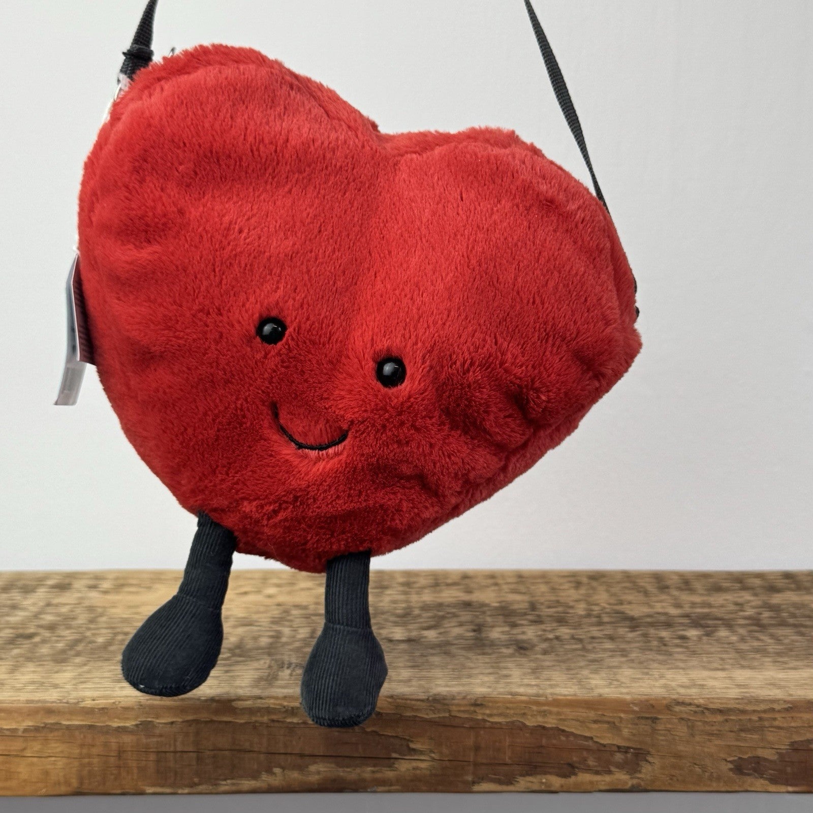 Jellycat Amuseable Heart Bag - Red  Heart Jellycat Bag Soft Plush Collectible 8"