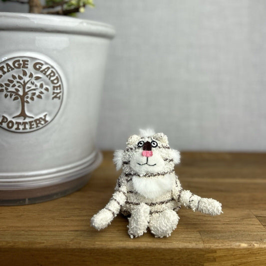 Jellycat Baby Scat Cat Soft Plush Toy Cream Brown Striped 6"