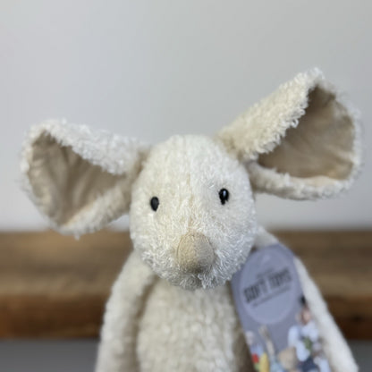 Jellycat Tickle Mouse - Cream Vintage Rare Mouse Beanie Soft Toy 12"