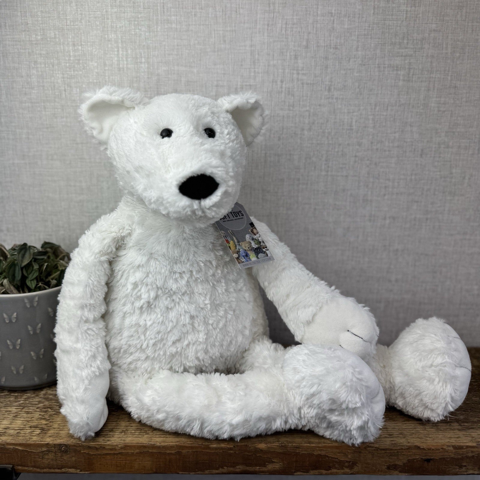 The Little White Company Huge Oscar Bear Pickles Beanie 23" (Jellycat Collab)