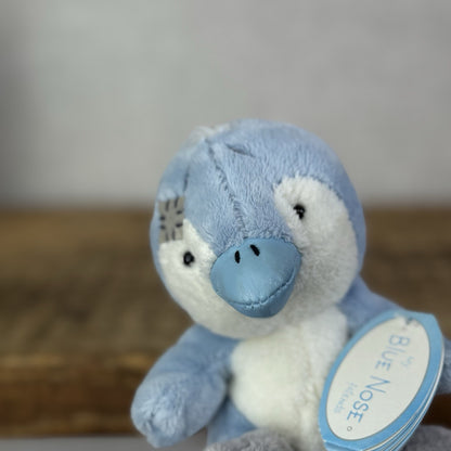 Blue Nose Friends Chilly #17 - Mini Blue Penguin Beanie Plush Toy Tiny 5"