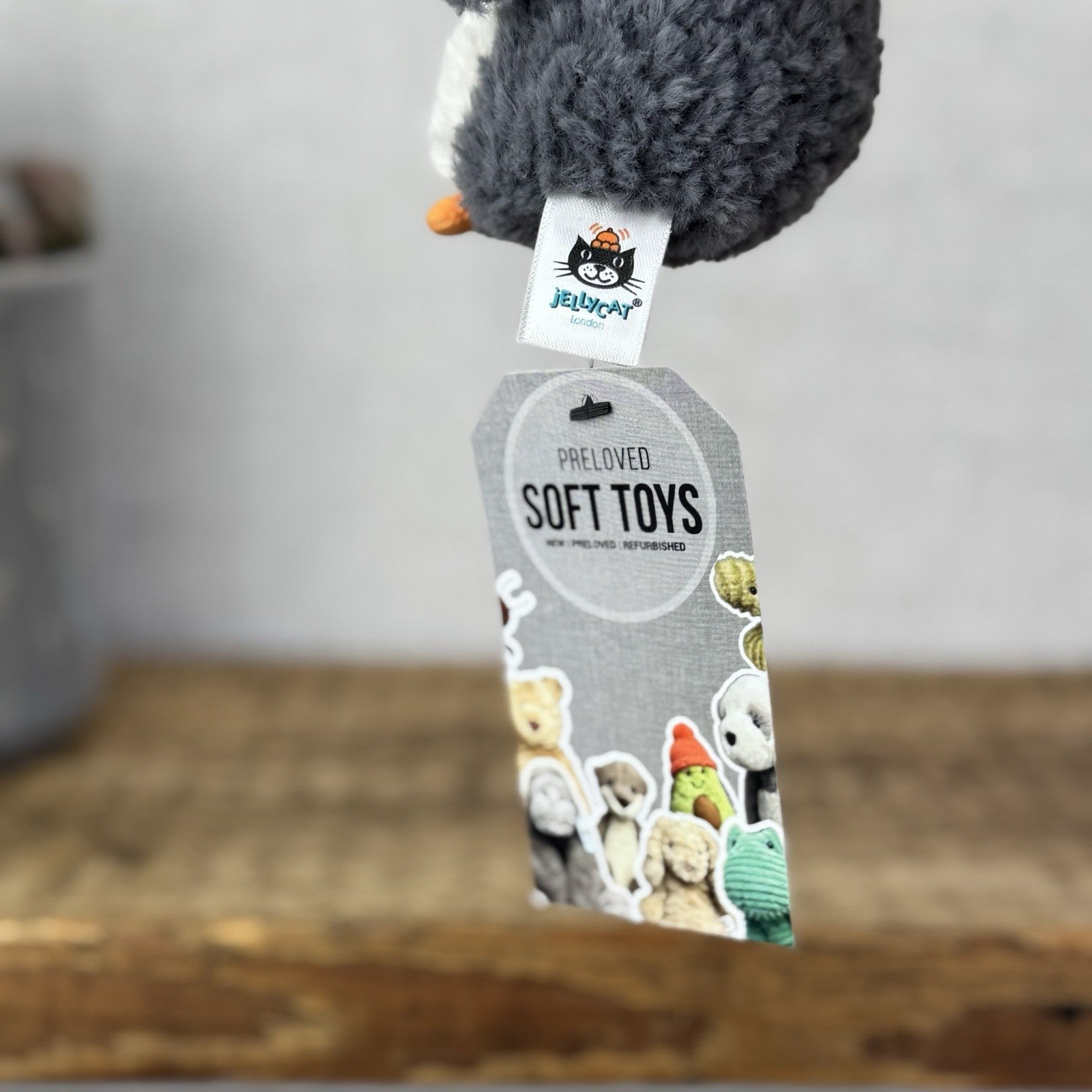 Jellycat Wee Penguin In Purple Bobble Hat - Mini Penguin Plush Winter 6” (#2)