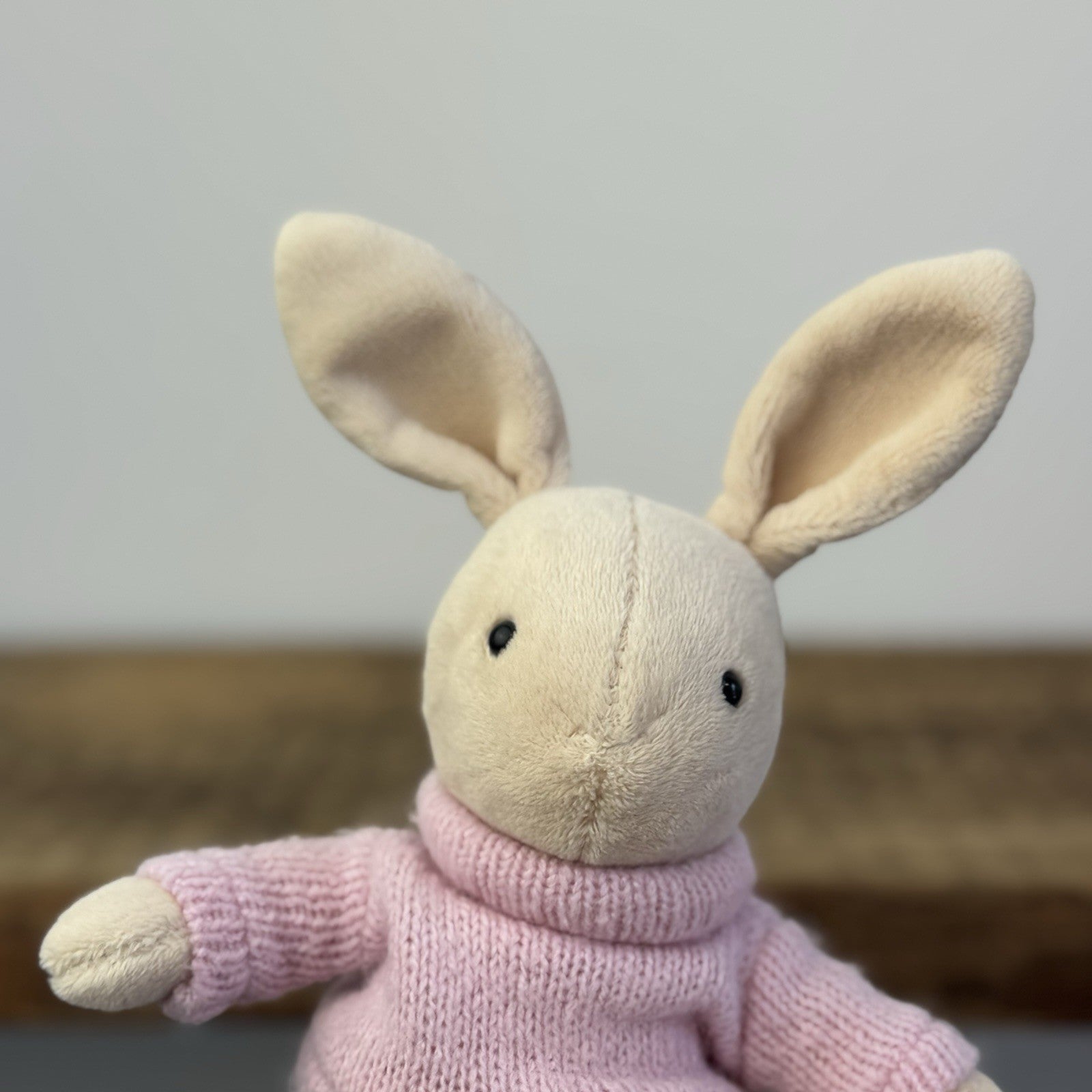 Jellycat Toastie Bunny - Small Bunny In Pink Jumper (Partial Fabric Tag)