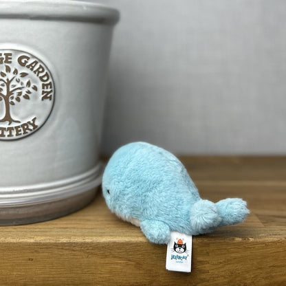 Jellycat Tiny Fluffy Whale Stuffed Toy -  Tiny Whale Teddy - Fluffy Jellycat