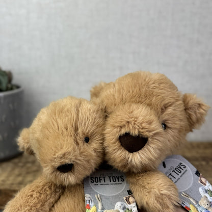 Jellycat Small Benjamin Bear - Maple Colour Small Beanie Bear Plush NWOT 10"