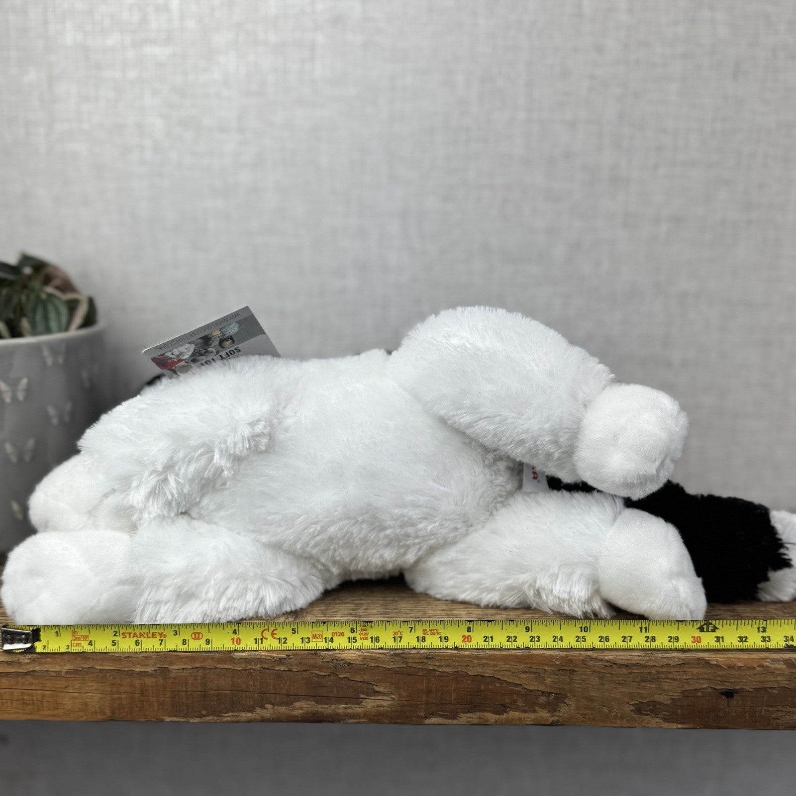 Aurora Flopsies Oreo Cat - Black/White Soft Beanie Floppy Cat Plush 12" 