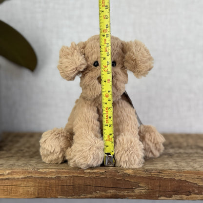 Jellycat Small Fuddlewuddle Puppy - Small Sitting Textured Honey Dog Retired 6"
