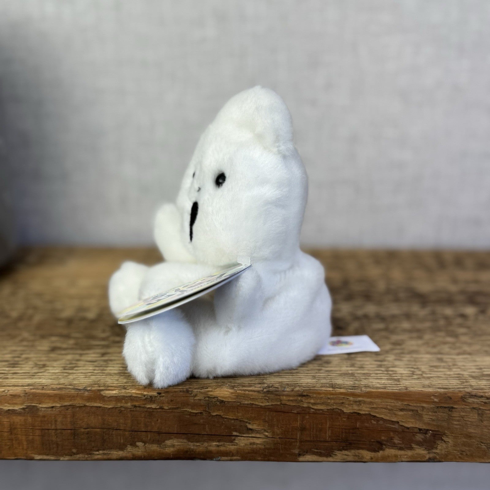 Aurora - Palm Pals Mini Beanbag Plush - Boo Ghost Mini White Halloween Plush 5”