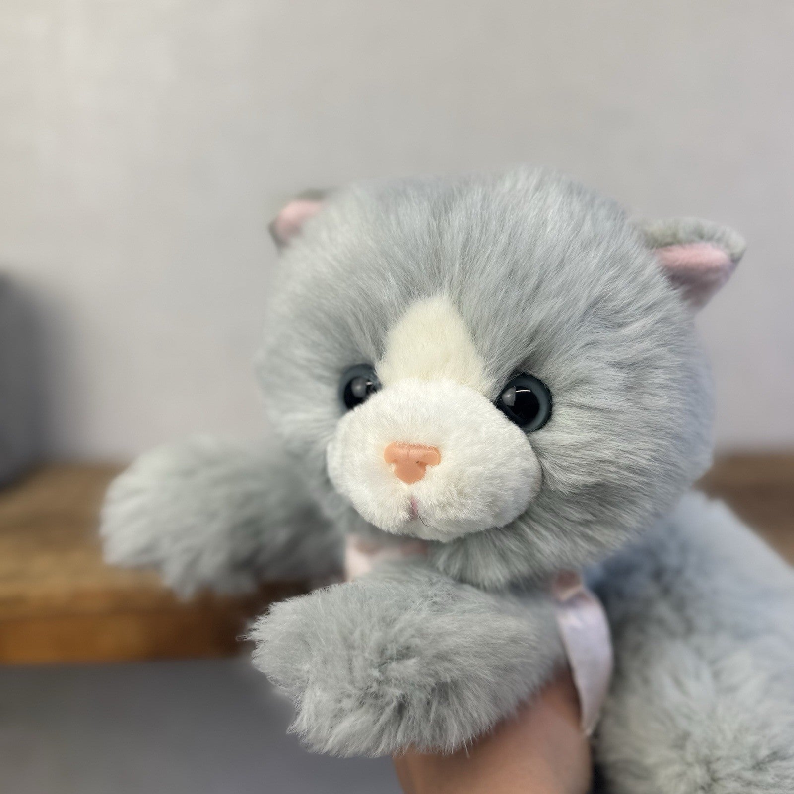 Chosen International Floppy Grey  Beanie Kitten - Vintage Grey Kitten ESSA 12”