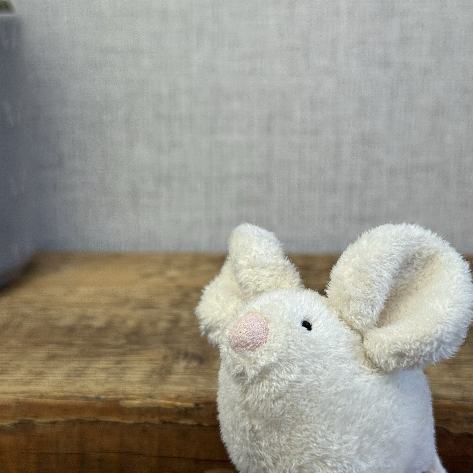 Jellycat Pip Mouse - Miniature Cream/White Mouse Mice Vintage Rare Retired 4"