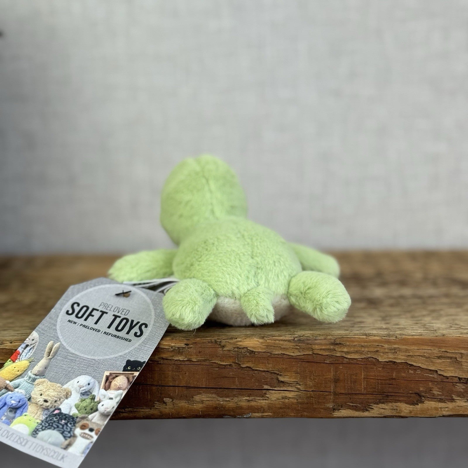 Jellycat Fluffy Turtle - Small Green Sea Turtle Soft Toy Beanie Sea Creature 4"
