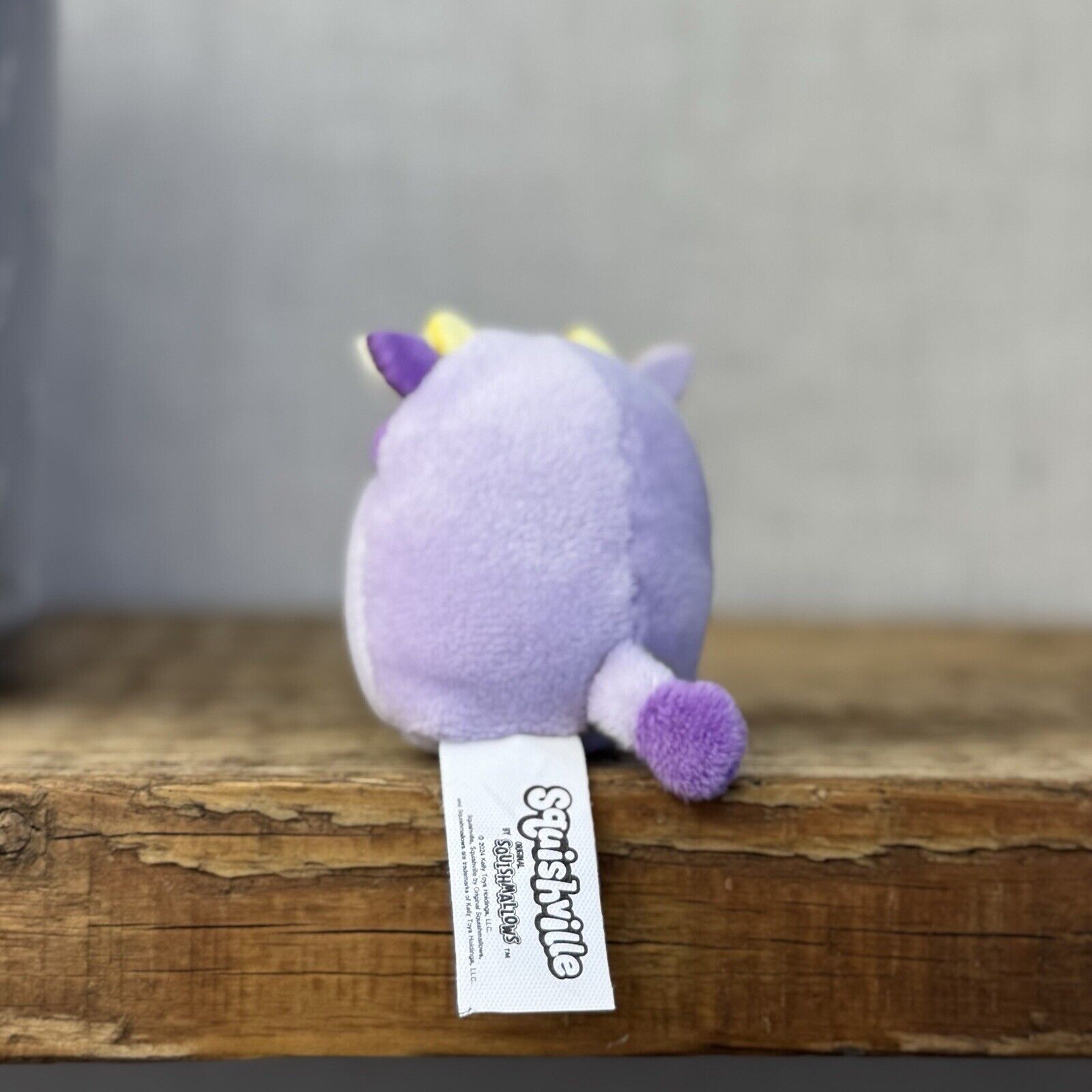 Squishmallow Squishville - Bubba The Cow - Purple Tiny Squish Cow Collectible