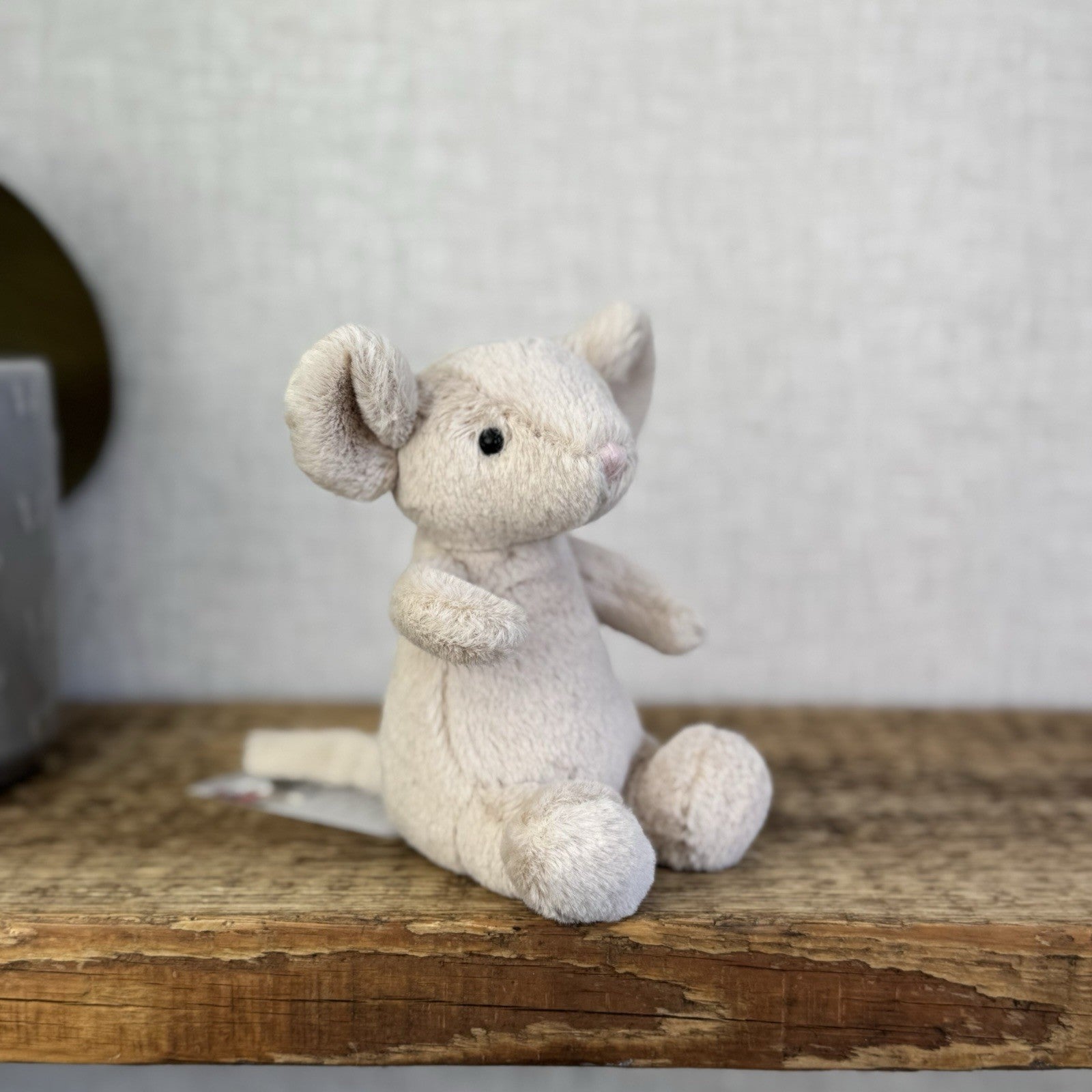 Jellycat Pipsy Mouse New Without Tags Beige Small Beanie Plush Mouse Retired 6"