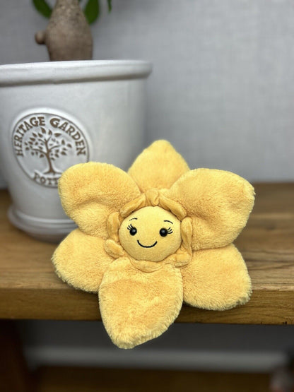 Jellycat Fluery Yellow Daffodil Small - Jellycat Daffodil - Small Flower Plush 