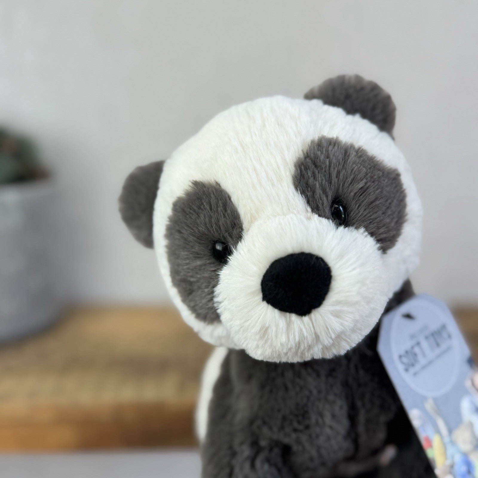 Jellycat Medium Huggady Panda - Floppy Panda Beanie Plush Soft Toy Retired 10"