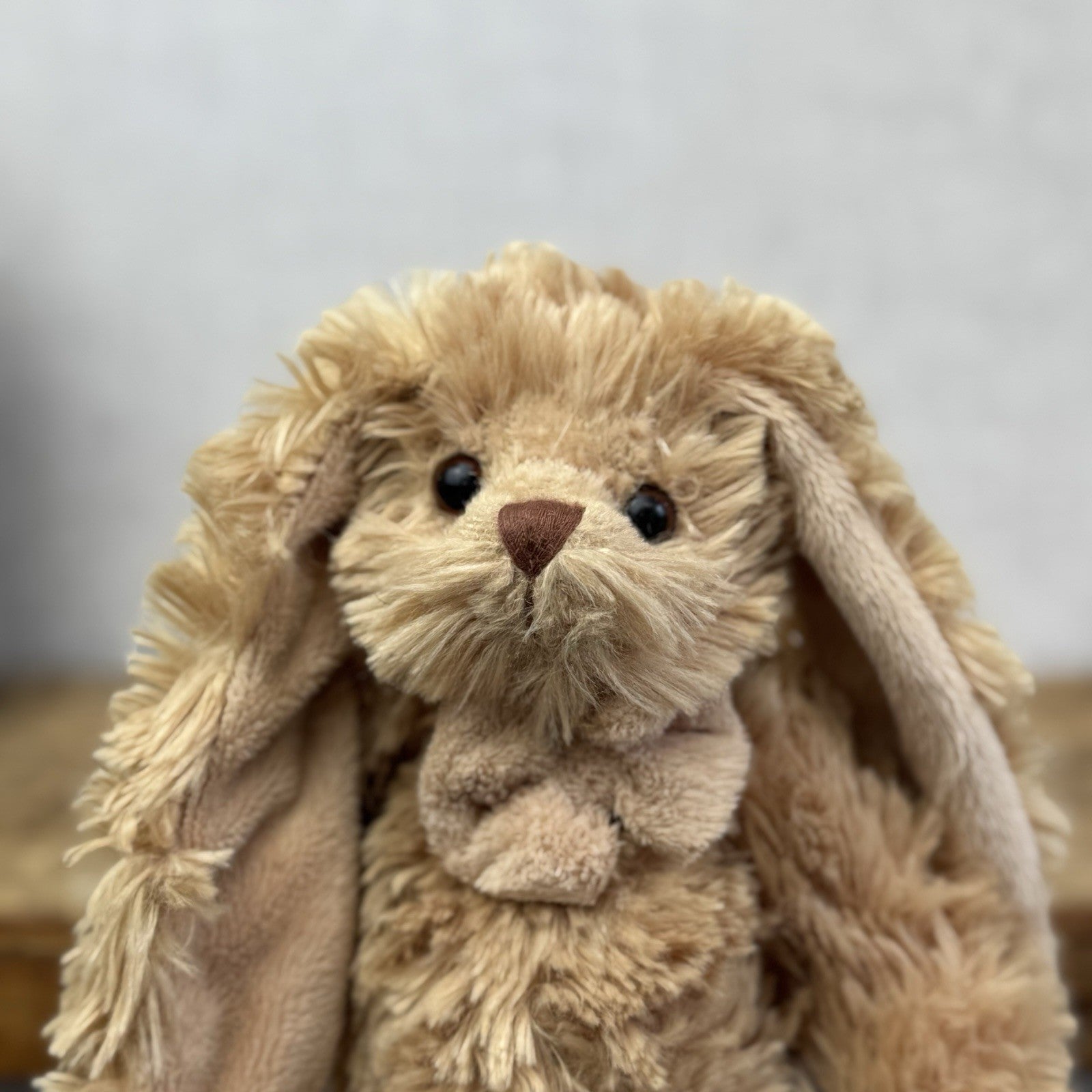 Bukowski Vintage Retired Small Beanie Long Eared Bunny Rabbit Honey Brown 8"