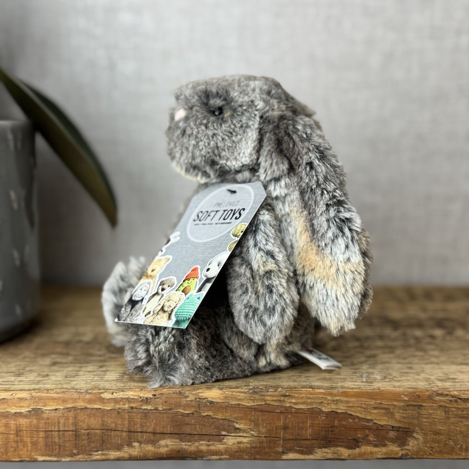 Jellycat Small Cottontail Bunny - Woodland Bunny - Brown Grey Bunny Small 8”