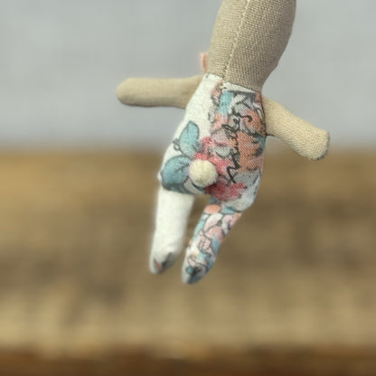 Maileg MY Baby Rabbit 2016 - Retired Baby Bunny With Button Dummy Miniature Pink